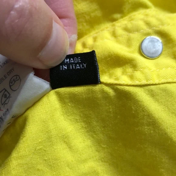 Versace Jeans Signature yellow button-down shirt - Picture 7 of 7